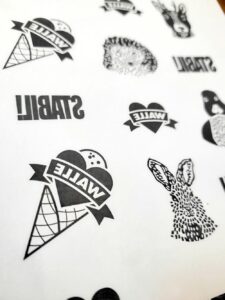 Stickerbogen: Walle Poster Elefant und Fernsehturm - Bremen 